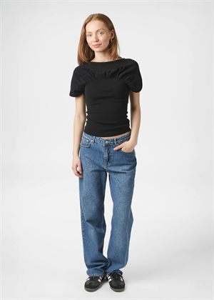 Anthea knit bluse Sort Neo Noir 